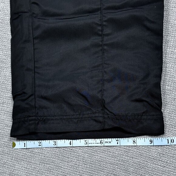 Nike Womens Black Capri Pants Elastic Drawstring Waist Straight Leg Nylon Lg - Picture 11 of 12